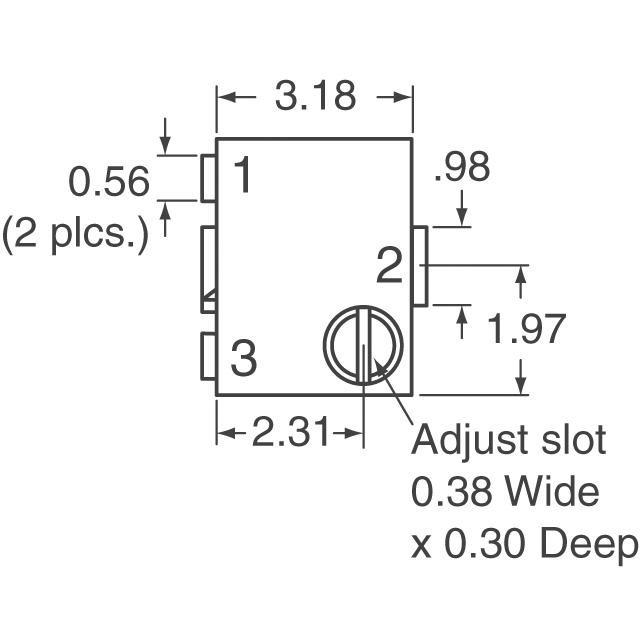 3223W-1-504E Bourns Inc.  Trimmer Potentiometers